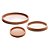 CONJUNTO 3 BANDEJAS DE MADEIRA LAQUEADO COM VIDRO TERRACOTA - WOODART - Imagem 1