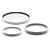 CONJUNTO 3 BANDEJAS DE MADEIRA LAQUEADO COM VIDRO OFF -WHITE - WOODART - Imagem 1