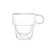 CONJUNTO 2 XÍCARAS PARA CAFÉ EMPILHÁVEIS DUPLA PAREDE DE VIDRO BOROSSILICATO RESISTENTE A CALOR 90ML - Imagem 4