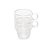 CONJUNTO 2 XÍCARAS PARA CAFÉ EMPILHÁVEIS DUPLA PAREDE DE VIDRO BOROSSILICATO RESISTENTE A CALOR 90ML - Imagem 2