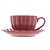 CONJUNTO 2 XÍCARAS DE CHÁ DE PORCELANA COM PIRES PÉTALA VERMELHO MATT 160ML - WOLFF - Imagem 3