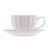 CONJUNTO 2 XÍCARAS DE CHÁ DE PORCELANA COM PIRES PÉTALA BRANCO MATT 160ML - WOLFF - Imagem 2