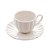 CONJUNTO 2 XÍCARAS DE CAFÉ DE PORCELANA COM PIRESPÉTALA BRANCO MATT 90ML - WOLFF - Imagem 1