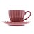 CONJUNTO 2 XÍCARAS DE CAFÉ DE PORCELANA COM PIRES PÉTALA VERMELHO MATT 90ML - WOLFF - Imagem 3