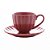 CONJUNTO 2 XÍCARAS DE CAFÉ DE PORCELANA COM PIRES PÉTALA VERMELHO MATT 90ML - WOLFF - Imagem 2