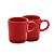 CONJUNTO 2 XÍCARAS DE CAFÉ DE CERÂMICA RETRÔ VERMELHA 100ML - WOLFF - Imagem 1