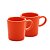 CONJUNTO 2 XÍCARAS DE CAFÉ DE CERÂMICA RETRÔ LARANJA 100ML - WOLFF - Imagem 1