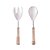 CONJUNTO 2 PEÇAS PARA SALADA DE AÇO INOX COM CABO DE RATTAN PRATA - WOLFF - Imagem 1