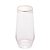 CONJUNTO 2 COPOS ALTOS DE VIDRO COM BORDA DOURADA LINES 400ML - WOLFF - Imagem 1
