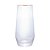 CONJUNTO 2 COPOS ALTOS DE VIDRO COM BORDA DOURADA LINES 400ML - WOLFF - Imagem 3