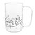 CONJUNTO 2 CANECAS DE VIDRO BOROSSILICATO RESISTENTE A CALOR FLOR 280ML - WOLFF - Imagem 1