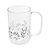 CONJUNTO 2 CANECAS DE VIDRO BOROSSILICATO RESISTENTE A CALOR FLOR 280ML - WOLFF - Imagem 2