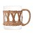 CONJUNTO 2 CANECAS DE VIDRO BOROSSILICATO E FIBRA NATURAL 8CM X 10CM - WOLFF - Imagem 3