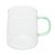 CONJUNTO 2 CANECAS DE VIDRO BOROSSILICATO COM ALÇA FUN VERDE 320ML - WOLFF - Imagem 1