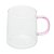 CONJUNTO 2 CANECAS DE VIDRO BOROSSILICATO COM ALÇA FUN ROSA 320ML - WOLFF - Imagem 1