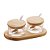 CONJUNTO 2 AÇUCAREIROS COM SUPORTE MADEIRA PINUS 24X13X7CM - WOLFF - Imagem 1