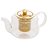 CHALEIRA DE VIDRO RESISTENTE A CALOR COM DIFUSOR DOURADO INOX 600ML - WOLFF - Imagem 1