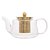 CHALEIRA DE VIDRO RESISTENTE A CALOR COM DIFUSOR DOURADO INOX 600ML - WOLFF - Imagem 3