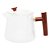 CHALEIRA DE VIDRO BOROSSILICATO RESISTENTE AO CALOR MARTELADO COM ALÇA DE BAMBU 750ML - WOLFF - Imagem 2