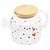 CHALEIRA DE VIDRO BOROSSILICATO COM TAMPA DE BAMBU HEART 600ML - WOLFF - Imagem 2