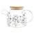 CHALEIRA DE VIDRO BOROSSILICATO COM TAMPA DE BAMBU FLOR 600ML - WOLFF - Imagem 3