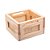 CAIXOTE DE MADEIRA COM SISAL PINUS 20CM X 20CM X 13CM - WOODART - Imagem 1