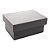 CAIXA ORGANIZADORA DE MDF LAQUEADA CINZA 20CM X 15CM X 9CM - WOODART - Imagem 1