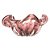 CENTRO DE MESA DE VIDRO ITALY PÚRPURA E ROSÉ 21CM X 10CM - WOLFF - Imagem 3