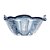 CENTRO DE MESA DE VIDRO ITALY AZUL 18CM X 9CM - WOLFF - Imagem 3