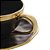 XÍCARA DE CHÁ DE PORCELANA DUBAI PRETO E DOURADO 200ML - WOLFF - Imagem 5