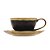 XÍCARA DE CHÁ DE PORCELANA DUBAI PRETO E DOURADO 200ML - WOLFF - Imagem 4