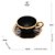 XÍCARA DE CHÁ DE PORCELANA DUBAI PRETO E DOURADO 200ML - WOLFF - Imagem 2