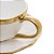 XÍCARA DE CHÁ DE PORCELANA DUBAI BRANCO E DOURADO 200ML - WOLFF - Imagem 3