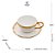 XÍCARA DE CHÁ DE PORCELANA DUBAI BRANCO E DOURADO 200ML - WOLFF - Imagem 2