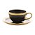XÍCARA DE CAFÉ DE PORCELANA DUBAI PRETO E DOURADO 90ML - WOLFF - Imagem 3