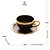 XÍCARA DE CAFÉ DE PORCELANA DUBAI PRETO E DOURADO 90ML - WOLFF - Imagem 2