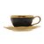 XÍCARA DE CAFÉ DE PORCELANA DUBAI PRETO E DOURADO 90ML - WOLFF - Imagem 4