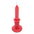 VELA DE PARAFINA CLASSIC VERMELHA 6CM X 6CM X 16,5CM - WOLFF - Imagem 2