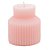 VELA DE CERA CYLINDER ROSÉ 7CM X 7,5CM - WOLFF - Imagem 2