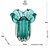 VASO DE VIDRO ITALY TIFFANY 19CM X 24CM - WOLFF - Imagem 2