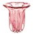 VASO DE VIDRO ITALY ROSA E DOURADO 18CM X 18,5CM - WOLFF - Imagem 2