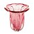 VASO DE VIDRO ITALY ROSA E DOURADO 18CM X 18,5CM - WOLFF - Imagem 1