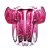 VASO DE VIDRO ITALY ROSA E DOURADO 14CM X 13CM - WOLFF - Imagem 2