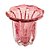 VASO DE VIDRO ITALY ROSA E DOURADO 14,5CM X 13CM - WOLFF - Imagem 1
