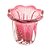 VASO DE VIDRO ITALY ROSA E DOURADO 12CM X 11CM - WOLFF - Imagem 1