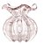 VASO DE VIDRO ITALY ROSA CLARO E DOURADO 10CM X 11CM - WOLFF - Imagem 3