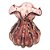 VASO DE VIDRO ITALY PÚRPURA E ROSÉ 11,5CM X 13CM - WOLFF - Imagem 1