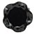 VASO DE VIDRO ITALY PRETO E ROSÉ 10CM X 11CM - WOLFF - Imagem 3