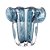 VASO DE VIDRO ITALY AZUL 14CM X 13CM - WOLFF - Imagem 3