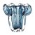 VASO DE VIDRO ITALY AZUL 14CM X 13CM - WOLFF - Imagem 2